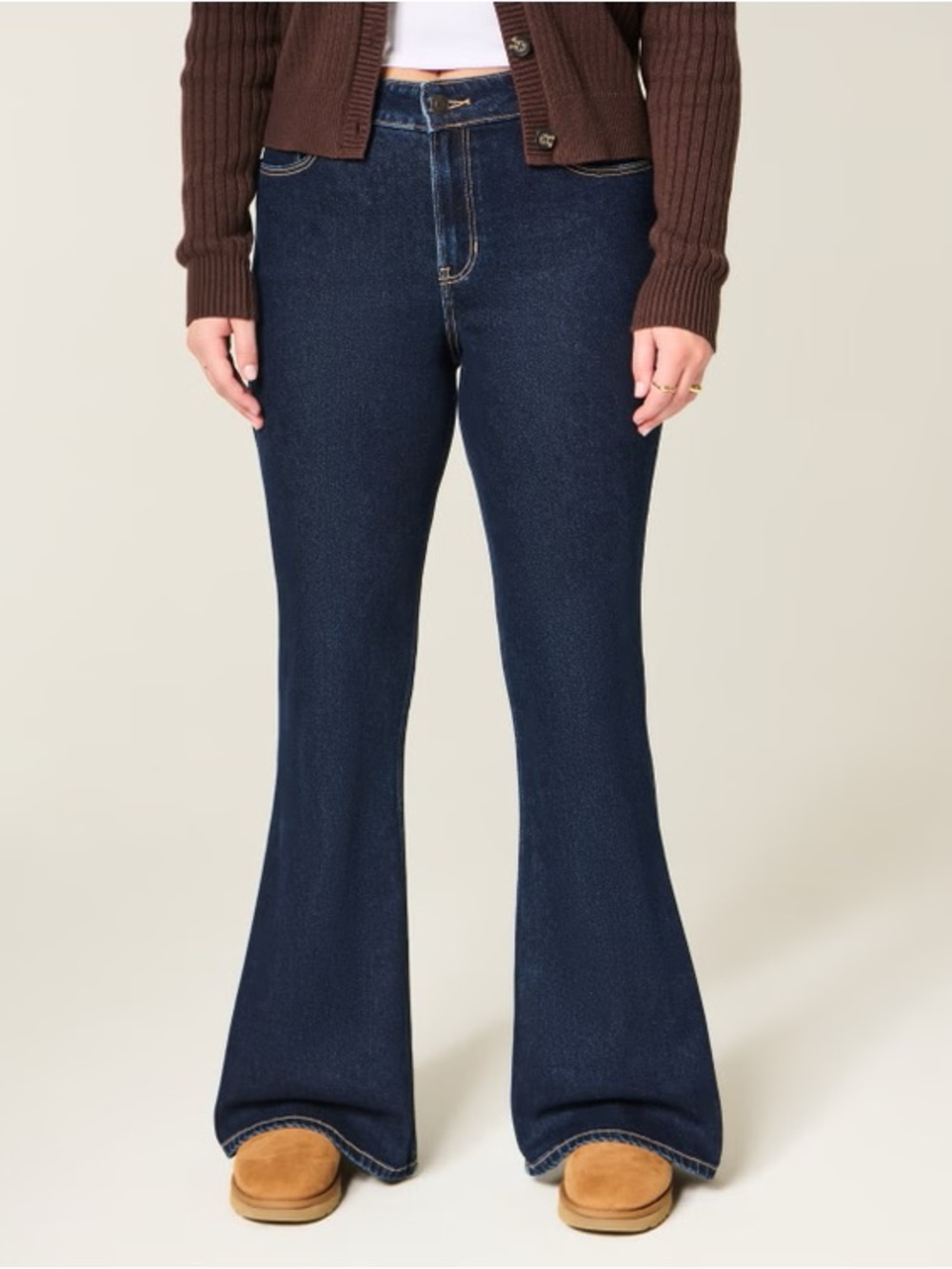 Hollister Dark Indigo High-Rise Straight Jeans
